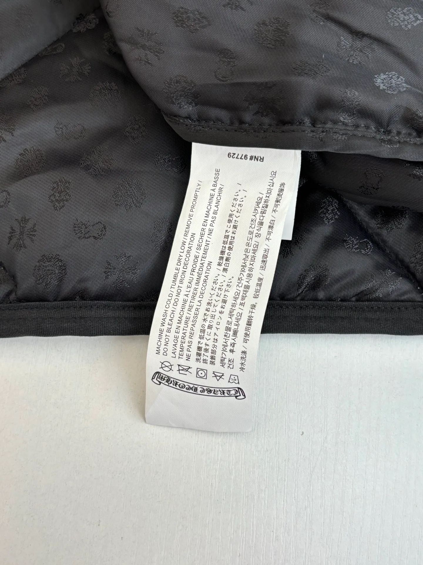 P580 Chrome Herat*/Chrome Heart Diamond Quilted Cotton Jacket Size: S/M/L/XL